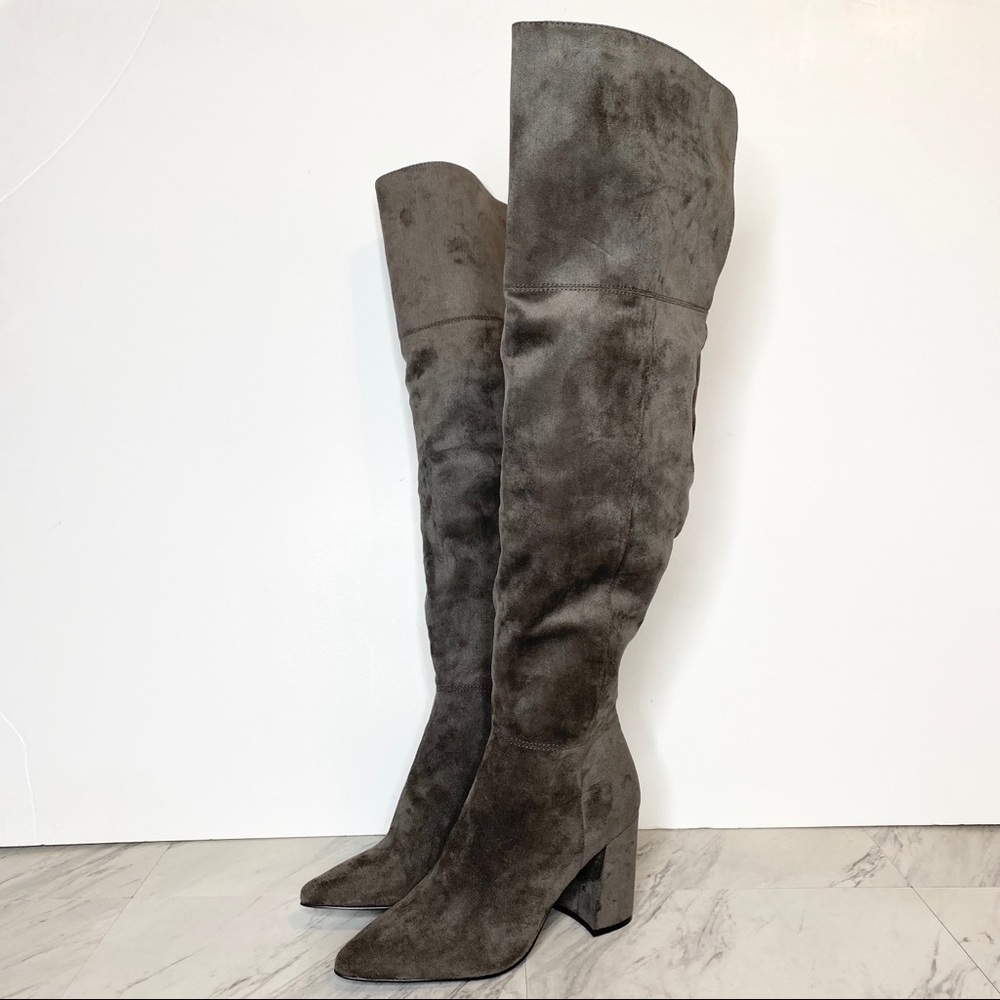 Charles David Various Over The Knee Gray Fabric Boot 6 1/2M